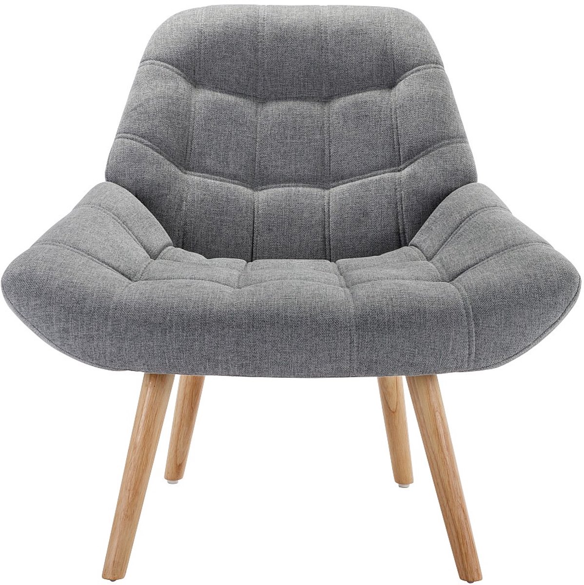 Vente-unique Fauteuil van grijze stof LUOSTO grijs