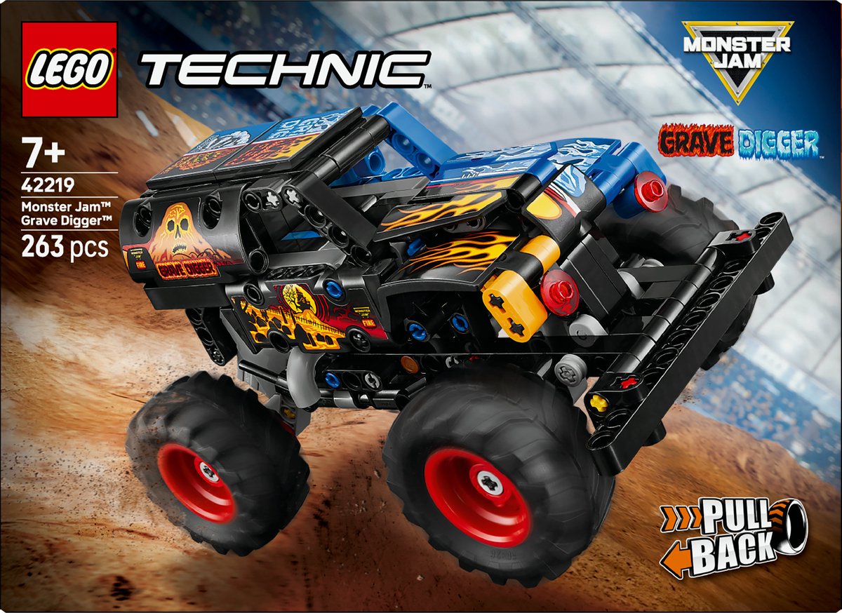 LEGO Technic 42219 - Monster Jam Grave Digger - Vuur & Ijs — afbeelding 9