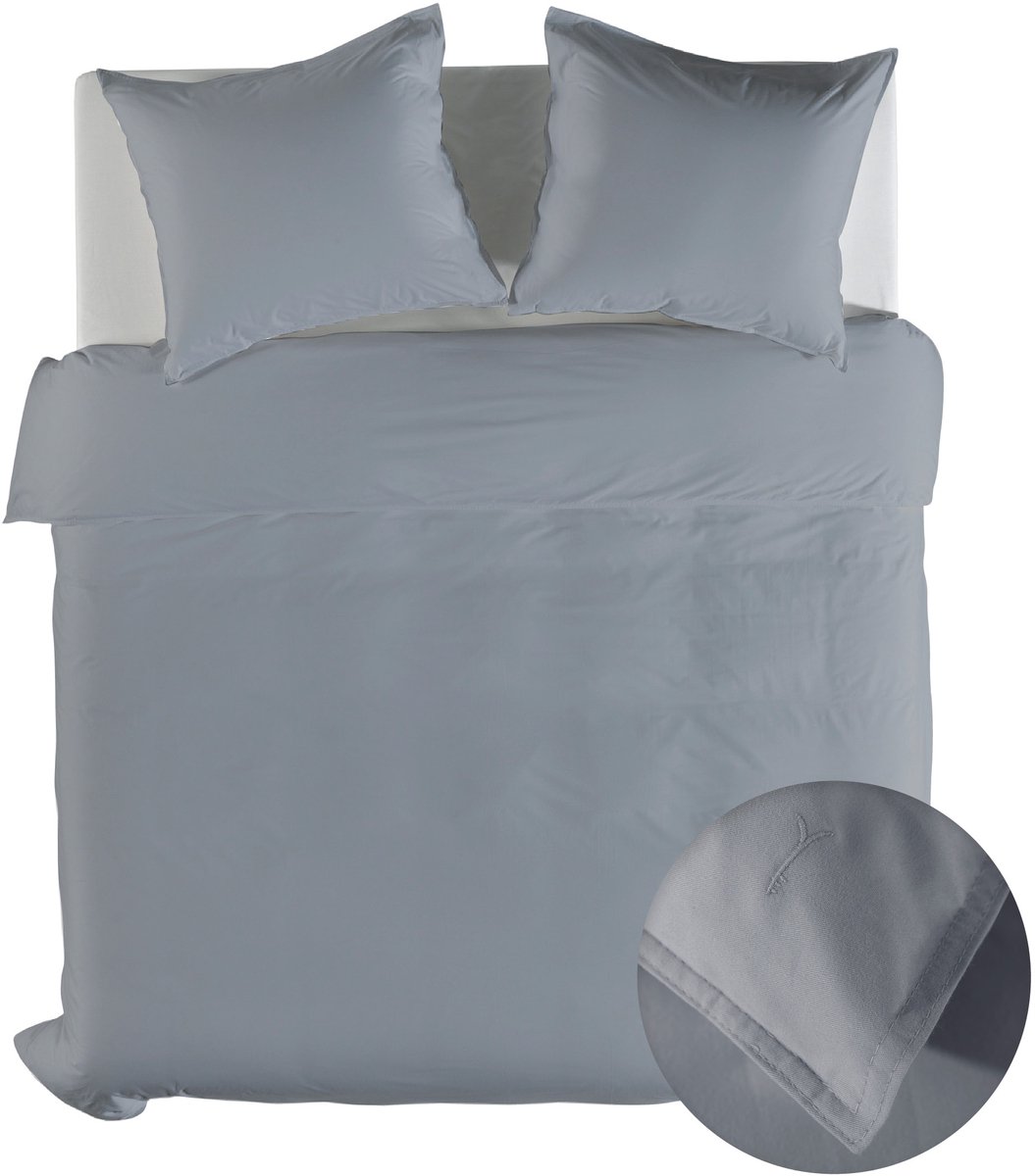 Yellow Dekbedovertrek Twill Katoen Suite Zermatt - Delicate Blue - 240x200/220 cm - 100% Twill Katoen - Lits-Jumeaux