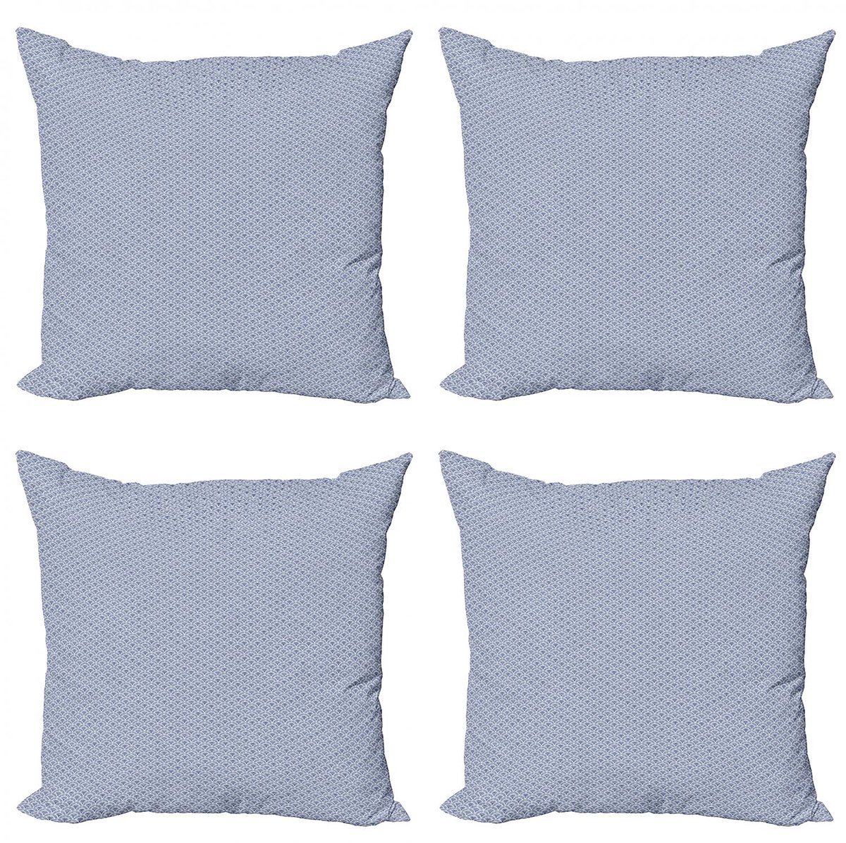 ABAKUHAUS Japanse kussenhoes-set – 4x 40x40 cm – dubbelzijdig bedrukt – Blauw/Wit