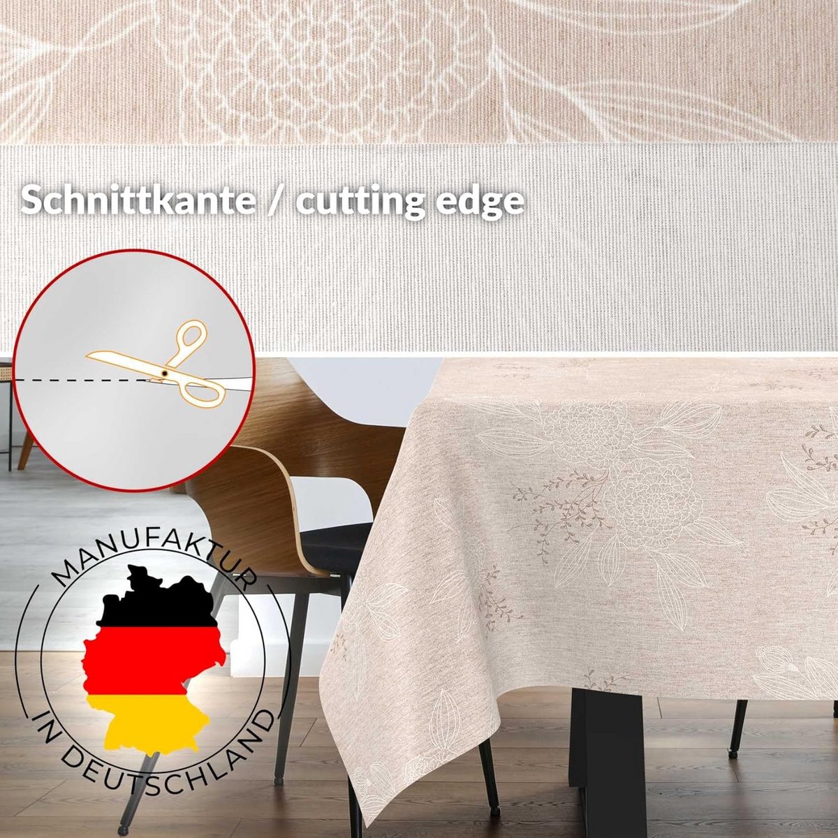 Waterafstotend Tafelkleed Katoen Polyester Rechthoekig 200x140 cm Wasbaar