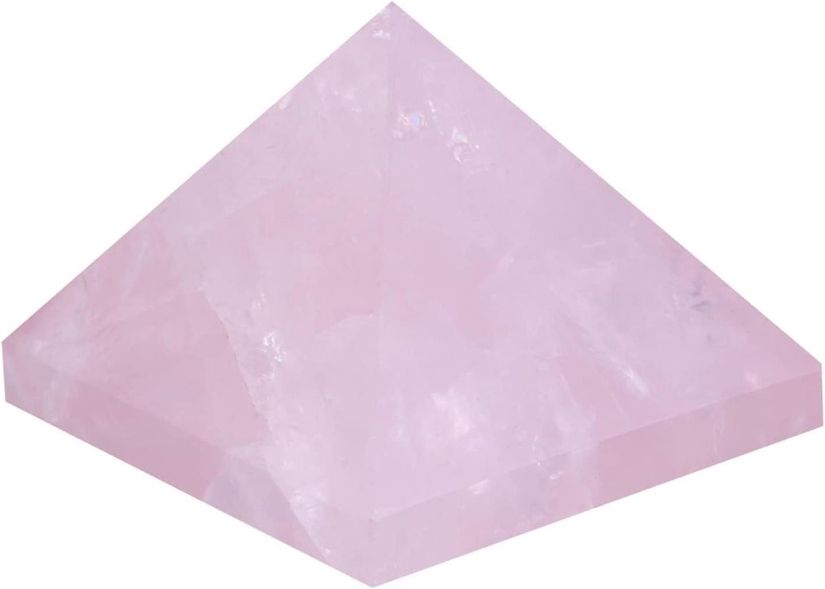 Cosensi - Roze Kristal Piramide voor Woondecoratie en Meditatie met Carving Beeldjes, Meubilair en Reiki Effect - Spirituele Stenen