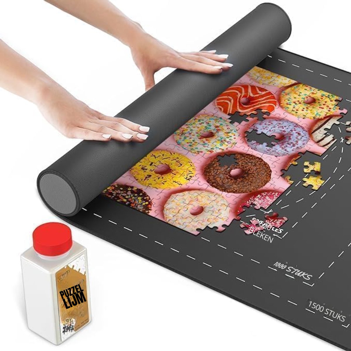 MMP® Puzzeltafel - Puzzel - 1500 Stukjes - 117x66cm - Zwart