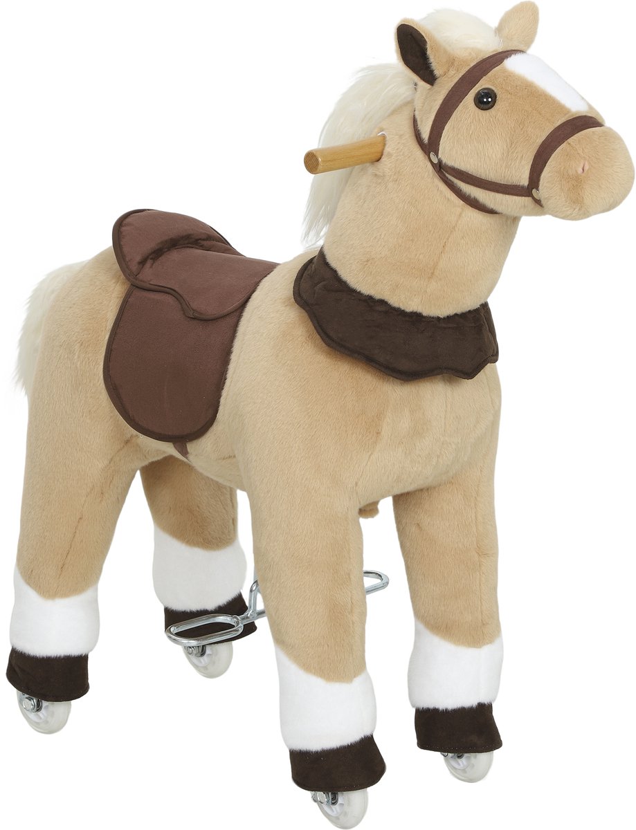 Aiyaplay Kids Rocking Horse-PP-katoen, Polyester-72L x 28B x 80H cm-Bruin