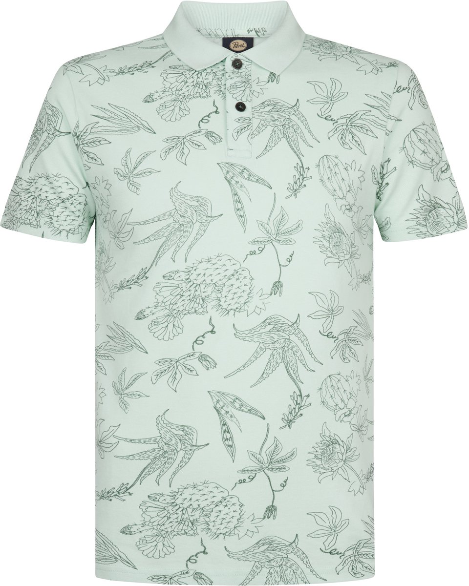 Petrol Industries - Heren Piqué polo Engine - Groen - Maat S