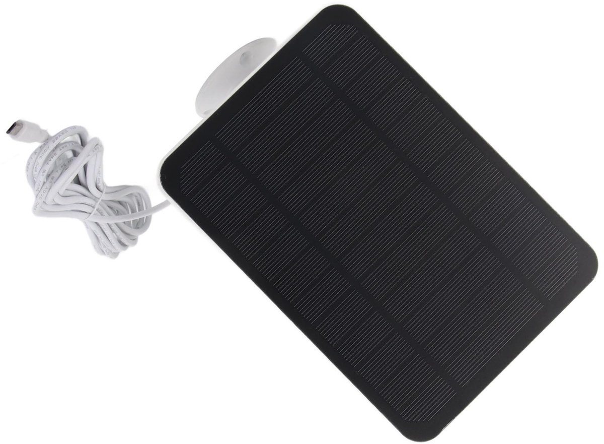 Zonnepaneelcamera 4W 5V voor Arlo Ring Blink Veiligheidsbeugel 360° Buiten 4W5V Zonnepaneel Knipperende Buitencamera VMA4600 IP65 Waterdichte Oplader met Verstelbare Zwarte