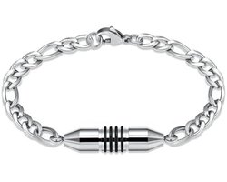 Crematie-sieraad, urnarmband voor as - cilinder-urnarmband voor menselijke as - roestvrij stalen gedenkteken as-sieraden voor mannen en vrouwen