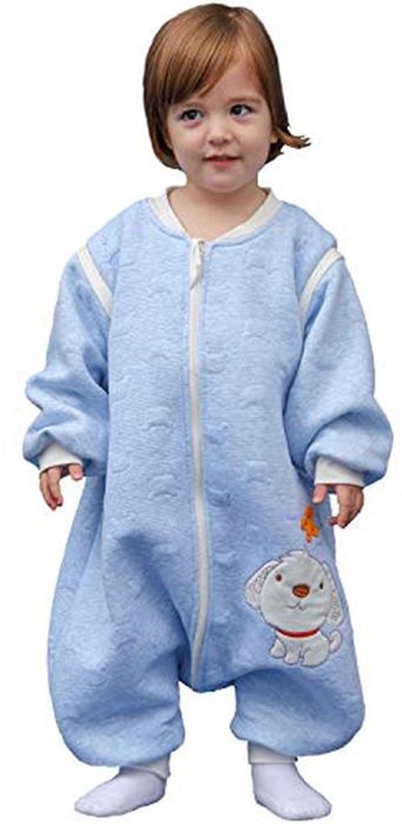 Winter Kinder Slaapzak met Lange Mouwen en Voeten - Unisex, Ademende Katoenen Slaapzak voor Baby's