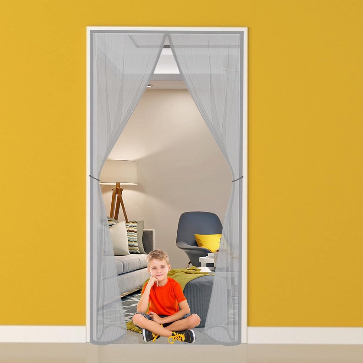 Magnetisch Hor voor Deur 100x180cm - Kindvriendelijk en Automatisch Sluitend Vliegengordijn