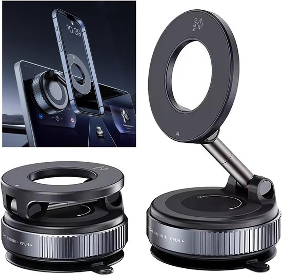 Support de navigation automobile, support de téléphone, support magnétique pliable portable en alliage d'aluminium
