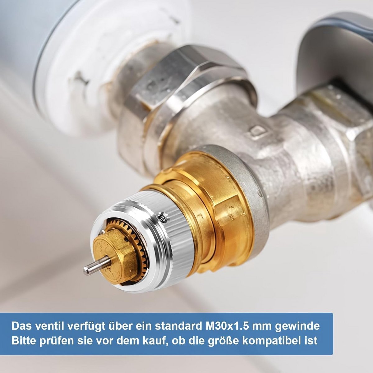 Radiatorkraan Adapter M30 x 1,5 Roestvrij Staal - 4 Stuks Verwarmingsadapter Set