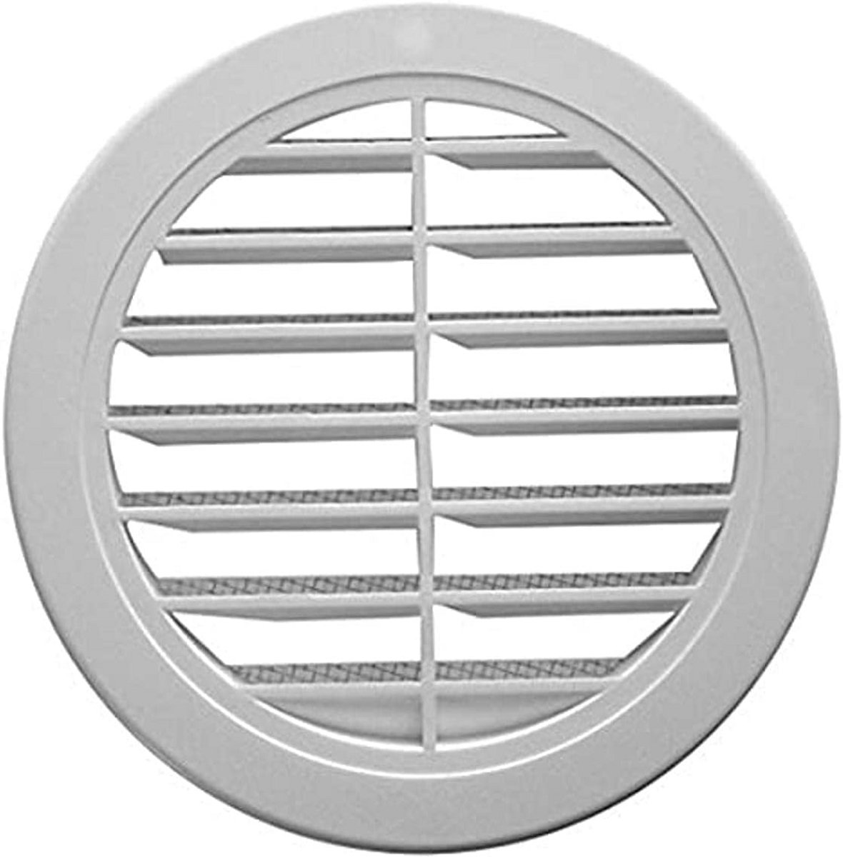 Rond Ventilator Rooster Wit DN 100 met Vliegenhor - Lucht Ventilatierooster