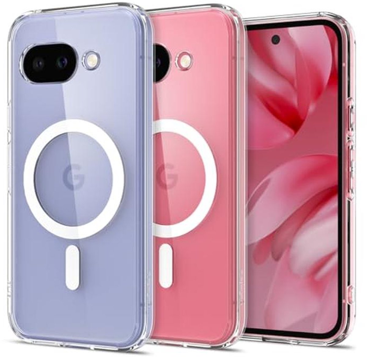 Ultra Hybrid MagFit Case voor Google Pixel 9a - Duidelijk Wit