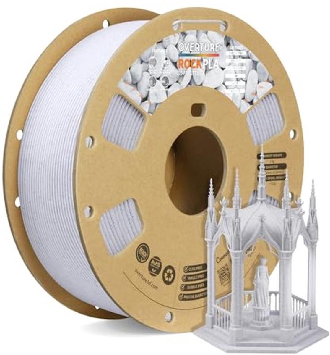 Marmer PLA Filament 1,75 mm - 1 kg Spoel - Nauwkeurigheid +/- 0,03 mm - Roze