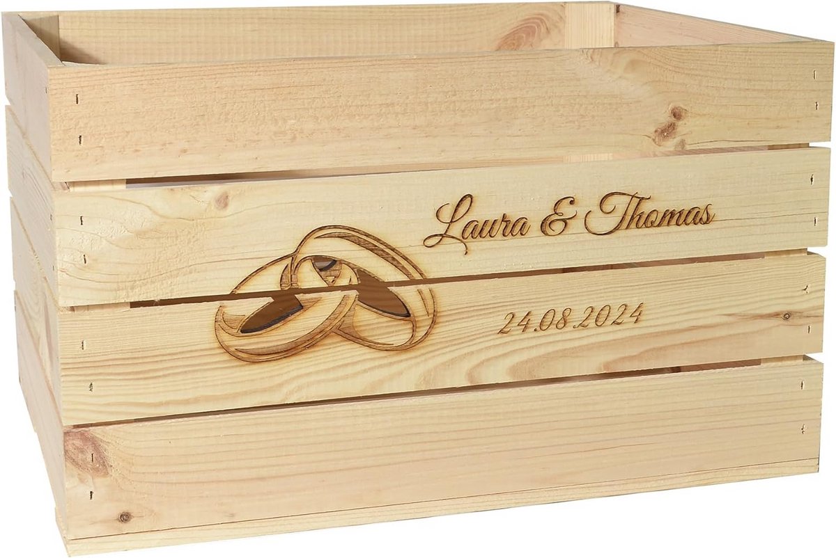 Gegraveerde Houten Herinneringskist op Maat voor Cadeaus en Foto's