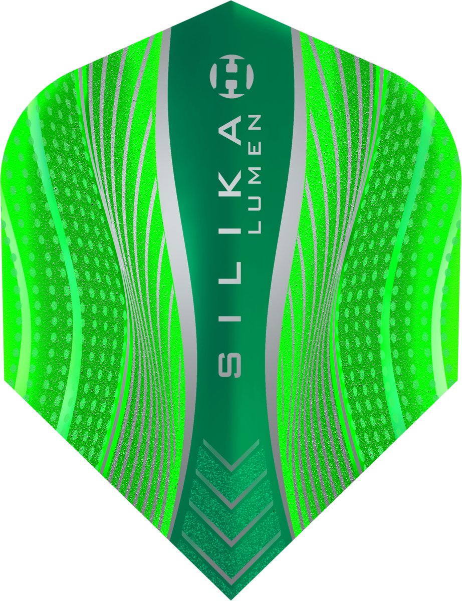Harrows Silika Lumen Round NO6 Green Tough Crystalline Coated - Dart Flights