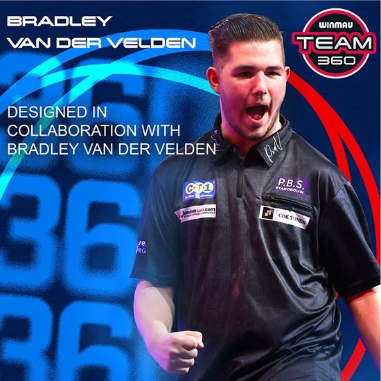 Winmau Team 360 Bradley van der Velden 90% - Dartpijlen van Merkloos — afbeelding 2
