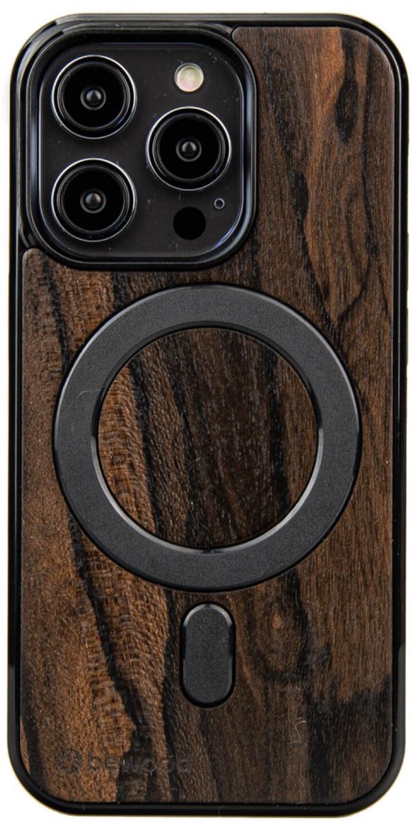 Bewood – Houten hoes – voor iPhone 14 Pro – Ziricote hout – Met MagSafe