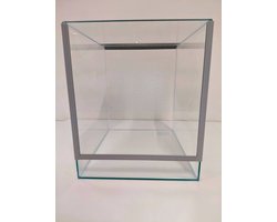 Terrarium 25x30x30 cm - Glazen Terrarium met Ventilatierooster - Terrarium voor Spinnen, Insecten en Jonge Reptielen - 22,5 Liter