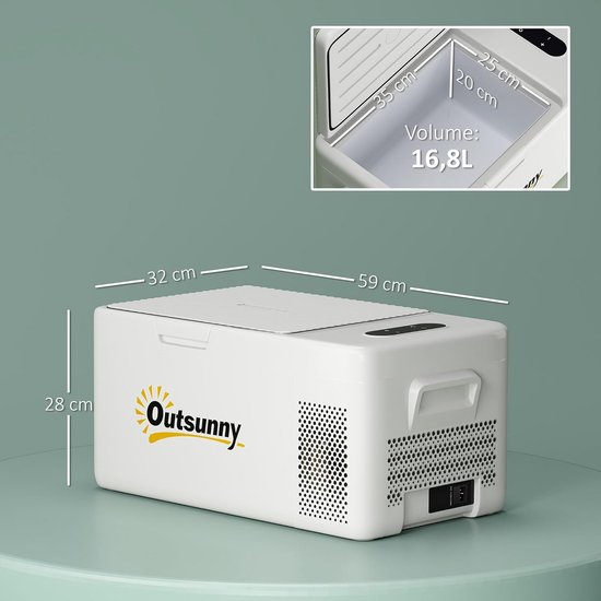 Draagbare Elektrische Koelbox 16,8 Liter met 12V/220V Aansluiting en ECO-Modus — afbeelding 5