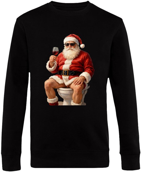 RAISEVERN Uniseks grappige lelijke kersttruien, 3D bedrukt, Xmas, kerstman sweatshirt, lange mouwen, trui, M