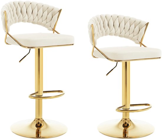 chairus Ontbijt barkrukken set van 2 keuken aanrechtkrukken, moderne lederen barstoelen met metalen poten, bruin chairus Ontbijt barkrukken set van 2 keuken aanrechtkrukken, moderne lederen barstoelen met metalen poten, bruin