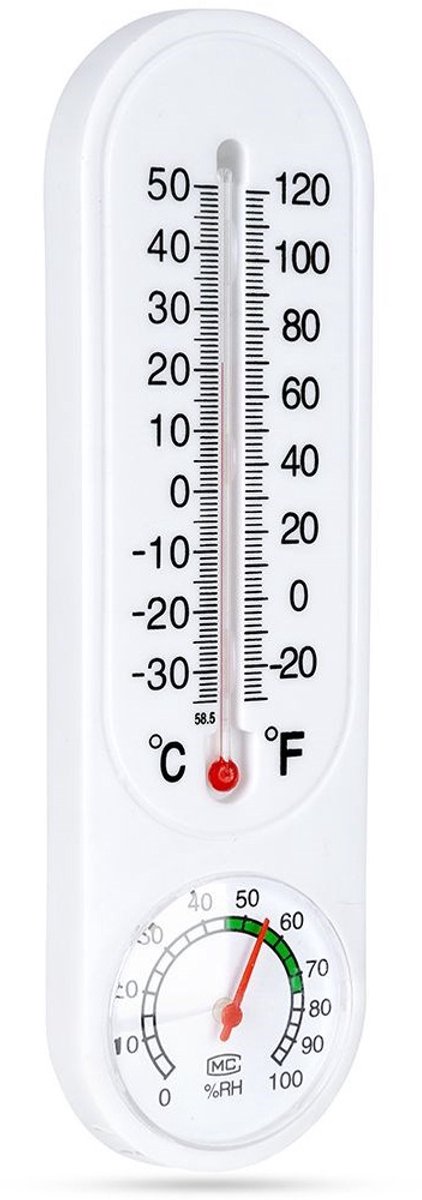 ProGarden - Buitenthermometer - 23 cm - Wit - Inclusief Hygrometer