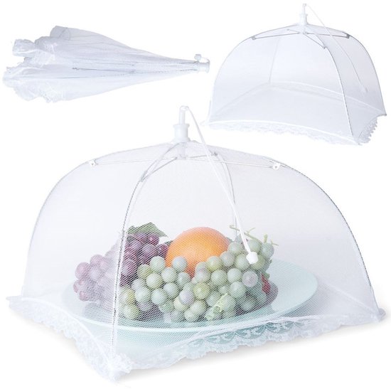 Vliegenkapje - 30 x 30 cm -barbeque - buiten eten vliegenbescherming -Set van 1 stuks van Mokcci — afbeelding 4