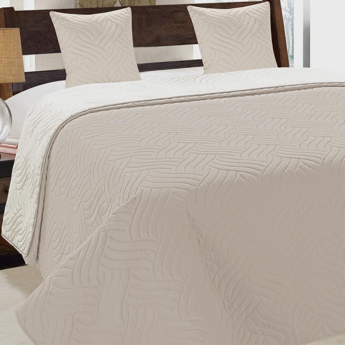 Ibenzoa® Dubbelzijdige bedsprei met kussenslopen voor een stijlvolle slaapkamer