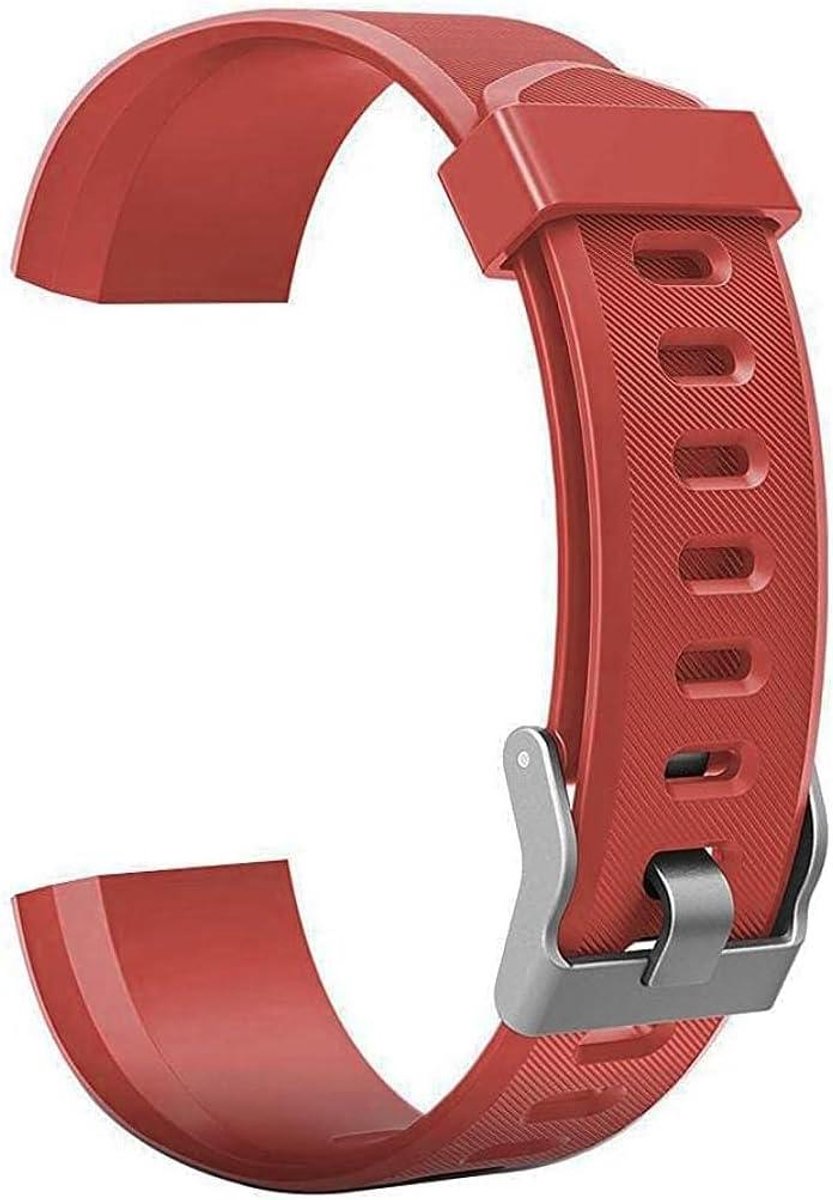 Allecta - Siliconen Horlogeband Vervanging voor Smartwatch - Compatibel met ID115Plus HR - Rood - Polsband 170mm-225mm