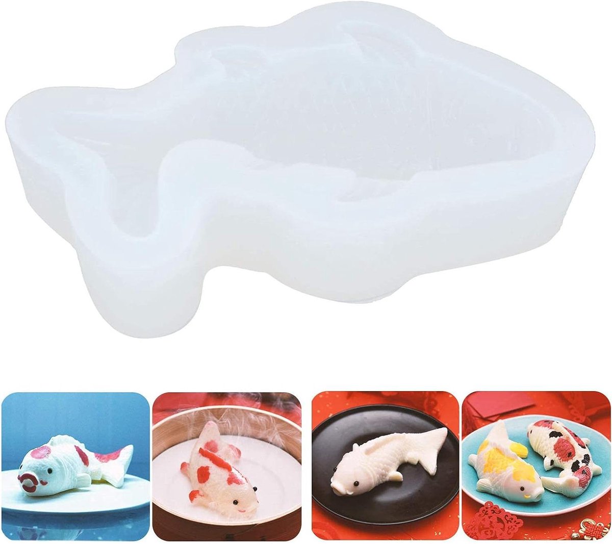 Visvormige siliconenhars mal voor fondant cake en chocolade-ijs