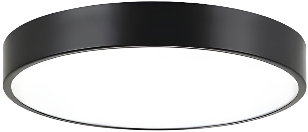 Zolta - Plafondkap - LED Plafondlamp - 40 cm - Zwart - Modern