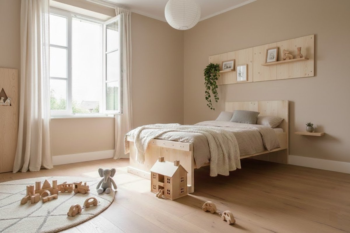 Rockwood® Tienerbed Michael met lattenbodem en 1 combi opberglade grey wash