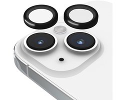 Case-Mate, Camerabeschermglas Geschikt voor Apple iPhone 15 /15 Plus met aluminium ring, Zwart