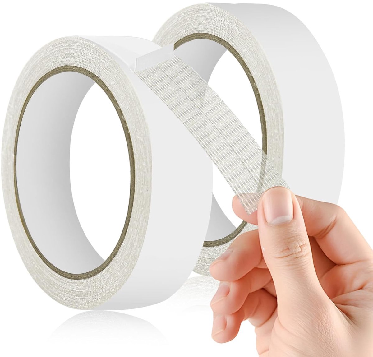 Dubbelzijdige klevende textieltape - 2 stuks extra sterke zoomtape voor broeken, kleding en knutselen zonder naaien of strijkijzer