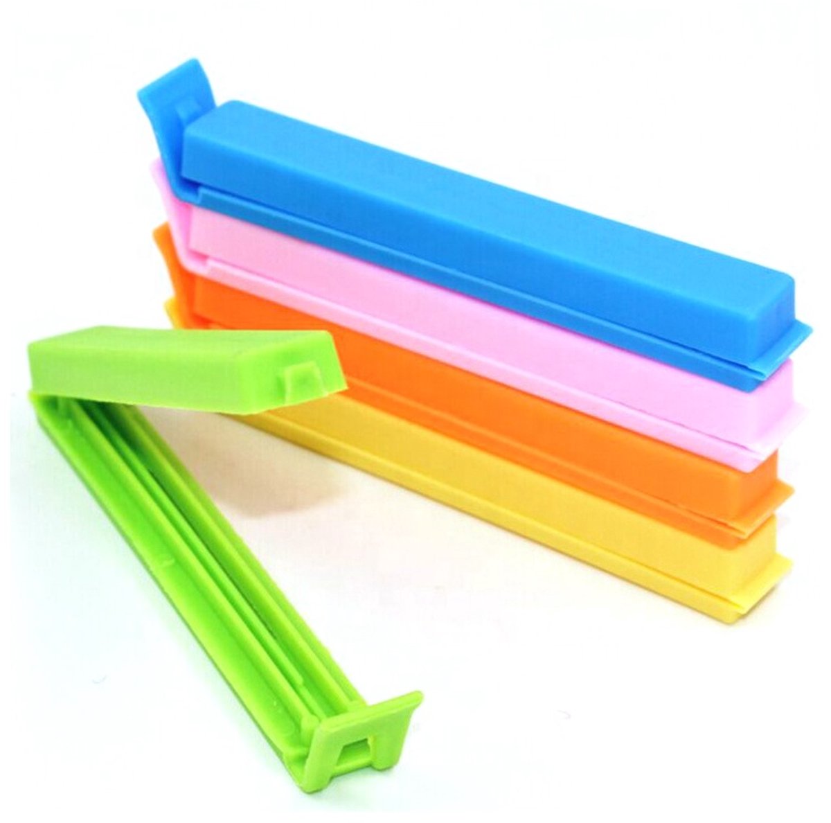 20x Vershoud knijpers - Verpakking dichtmaken - Hersluiten - Sealing clips - Kunststof - Multicolor - 11cm - Jonyx
