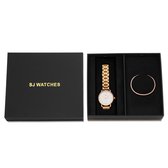 SJ WATCHES Geschenkset Lima Horloge 36mm + Armbandje - Gift set - Geschenkset voor vrouwen - Rosegouden dames horloge geschenkset