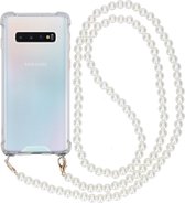 iMoshion Backcover met koord hoesje - Parels Samsung Galaxy S10 hoesje - Transparant