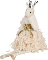 Clayre & Eef Decoratie Knuffel 19*19*40 cm Goudkleurig Polyester