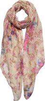 Juleeze Sjaal Dames Print 80*180 cm Roze Synthetisch Shawl Dames Sjaal