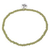 Melady Kralen Armband Ø6-7cm (2mm) Groen Glas Rond Kralen Armband Dames Armbandjes Sieraden Dames