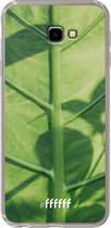6F hoesje - geschikt voor Samsung Galaxy J4 Plus -  Transparant TPU Case - Leaves Macro #ffffff