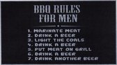 MD Entree - Barbecue Mat - Rules for men - 67 x 120 cm