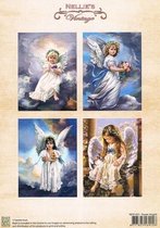 NEVI031 Knipvel A4 10st colour vintage Sweet angels