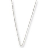 My Bendel - Lange schakelketting zilver - Zilveren lange minimalistische schakelketting - Met luxe cadeauverpakking