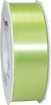 1x XL Hobby/decoratie lime groen satijnen sierlinten 4 cm/40 mm x 91 meter- Luxe kwaliteit - Cadeaulint satijnlint/ribbon