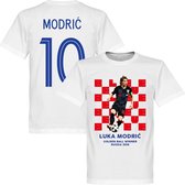 Kroatië Modric Golden Ball World Cup 2018 T-Shirt - Wit - M