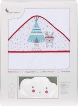 Interbaby Badcape En Nachtlamp 100 Cm Katoen Wit/rood 2-delig