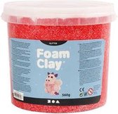 Foam Clay®, rood, glitter, 560gr