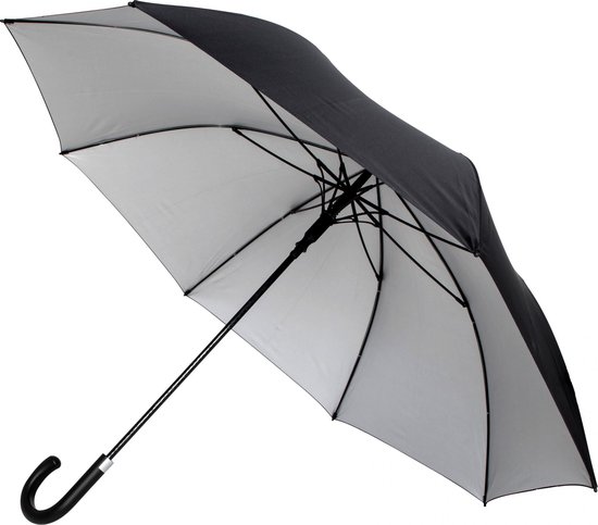 Falcone Parapluie de golf coupe-vent de luxe automatique noir avec gris argent